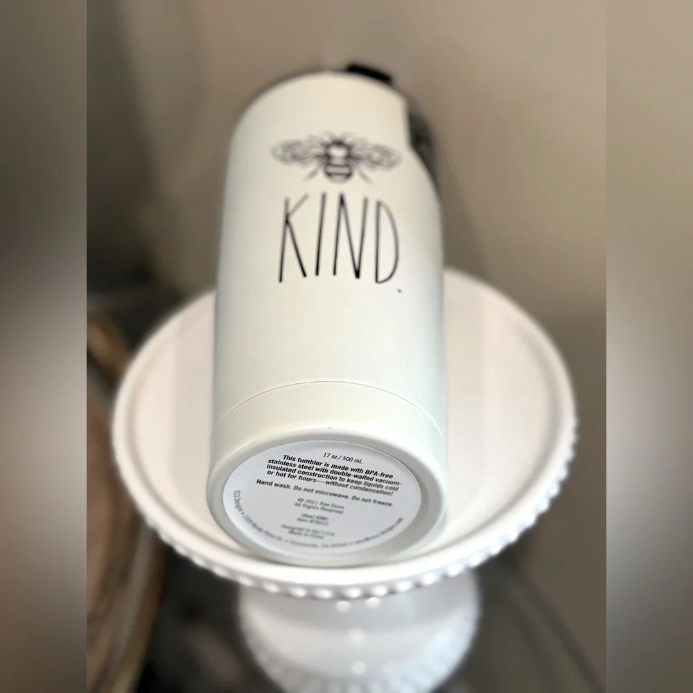 New Rae Dunn Bee Kind Tumbler with Lid Insulated Stainless Steel 17 oz 🐝 - Picture 5 of 6